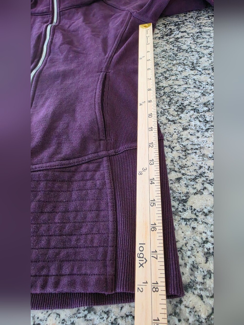 Lululemon Jacket Womens 6 Plum Zip Up Funnel Neck Thumbhole Athleisure Outdoor - Picture 13 of 14